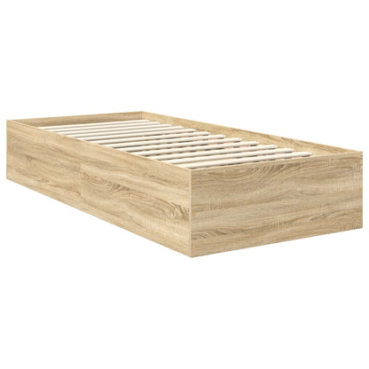 Bettrahmen mit Kopfteil Sonoma-Eiche 75 x 190 cm Holzwerkstoff