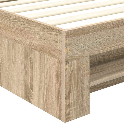 Bettrahmen Sonoma-Eiche 75 x 190 cm Holzwerkstoff