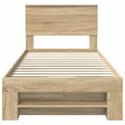 Bettrahmen Sonoma-Eiche 75 x 190 cm Holzwerkstoff