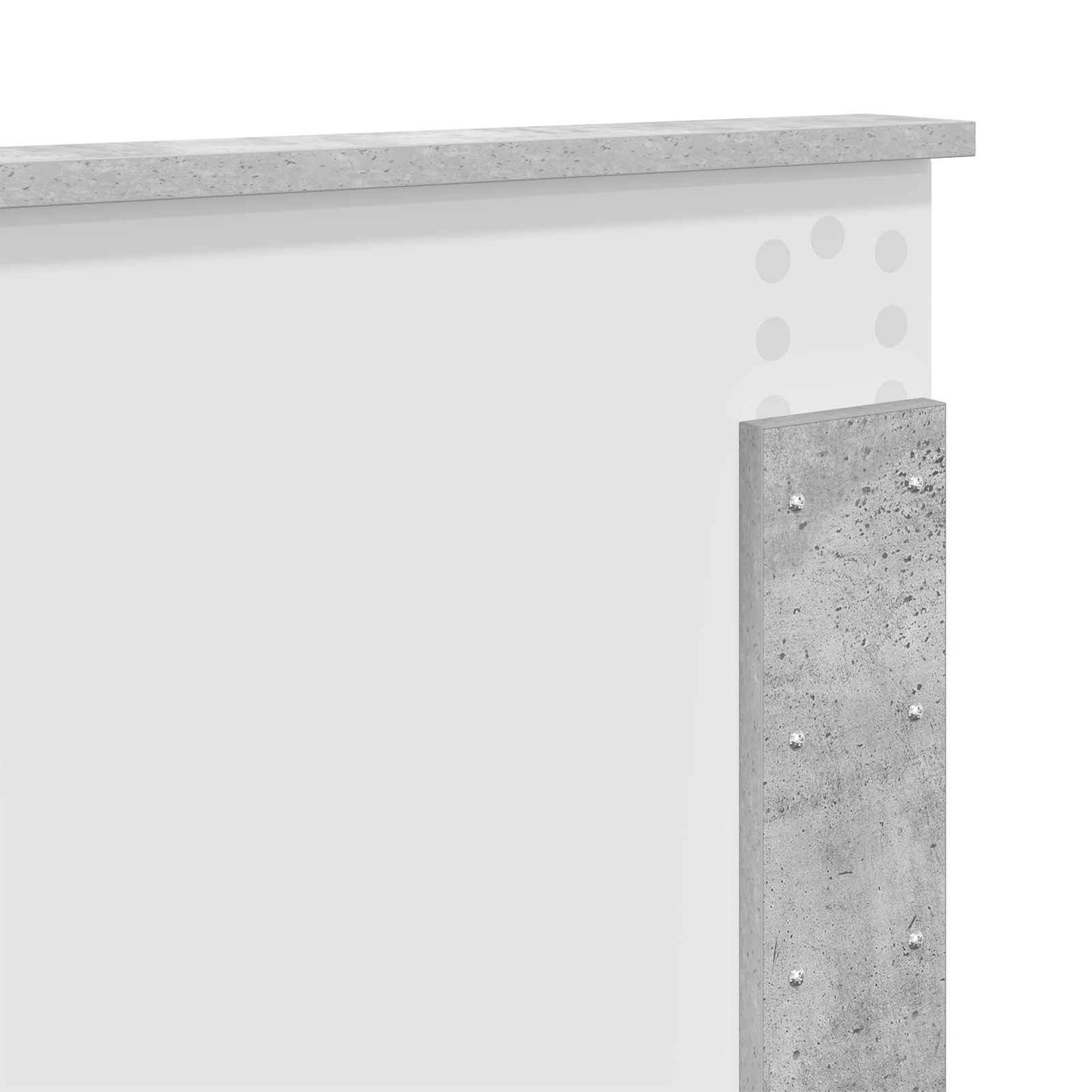 Bettrahmen mit Kopfteil Beton Grau 160 x 200 cm Holzwerkstoff