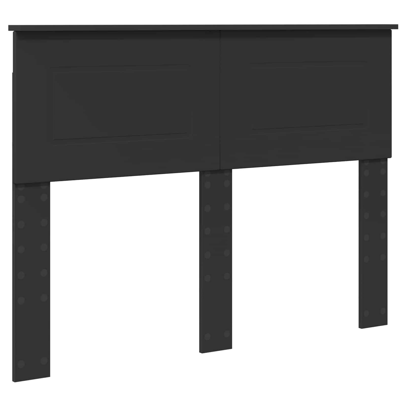 Bettrahmen mit Kopfteil Schwarz 120 x 123 cm Holzwerkstoff