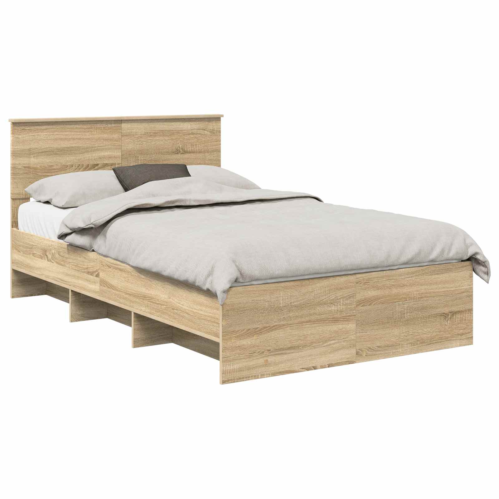 Bettrahmen mit Kopfteil Sonoma-Eiche 120 x 123 cm Holzwerkstoff
