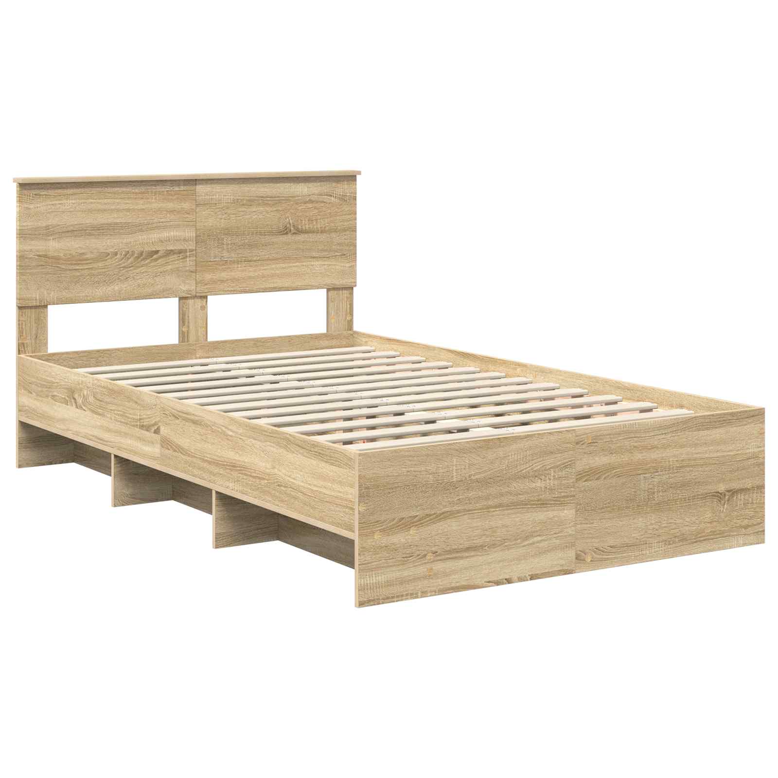 Bettrahmen mit Kopfteil Sonoma-Eiche 120 x 123 cm Holzwerkstoff