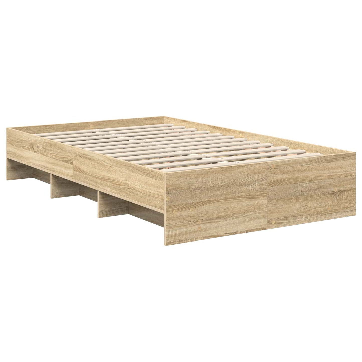 Bettrahmen mit Kopfteil Sonoma-Eiche 120 x 123 cm Holzwerkstoff
