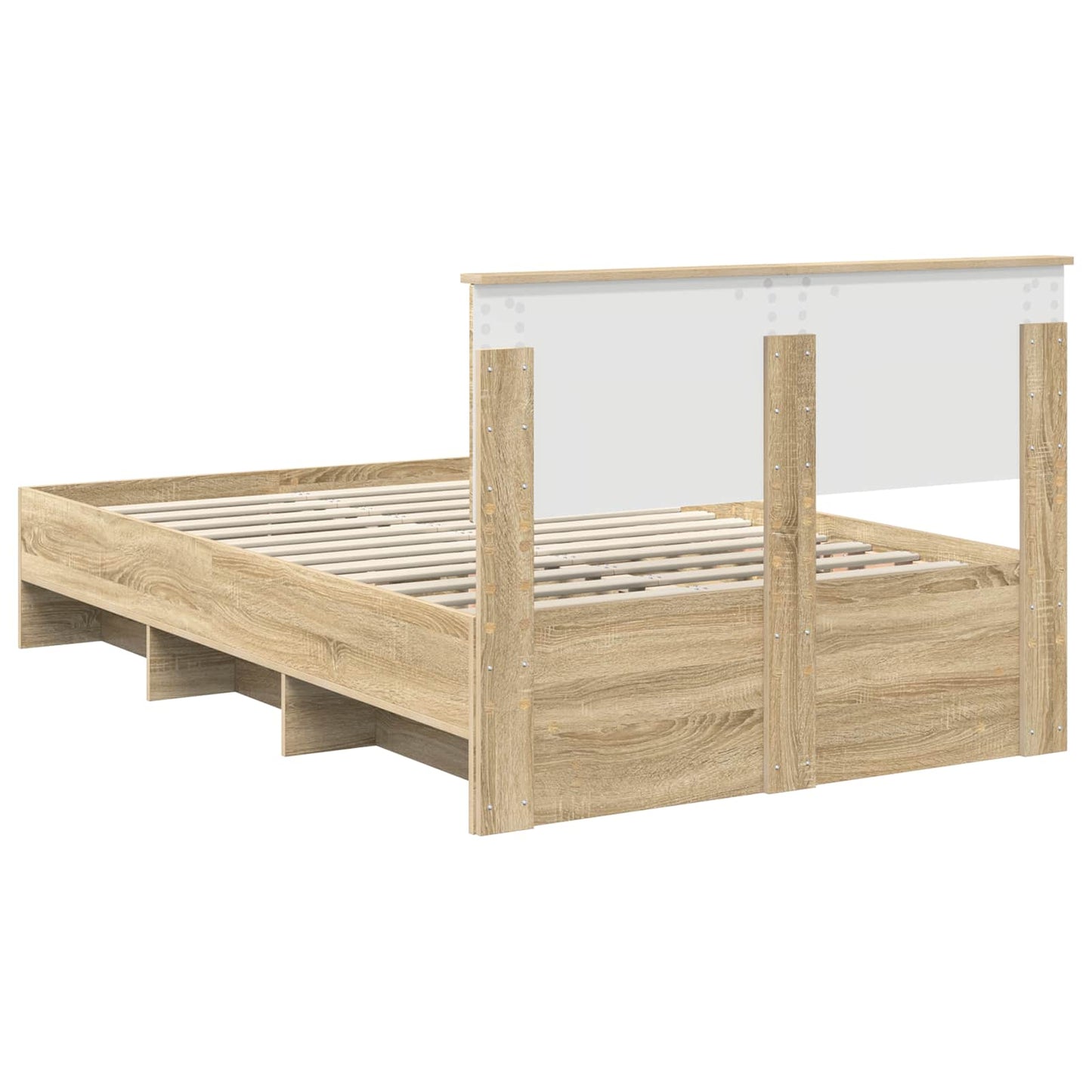 Bettrahmen mit Kopfteil Sonoma-Eiche 120 x 123 cm Holzwerkstoff