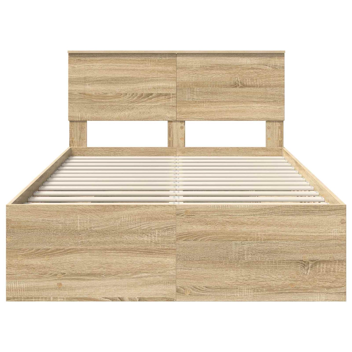 Bettrahmen mit Kopfteil Sonoma-Eiche 120 x 123 cm Holzwerkstoff