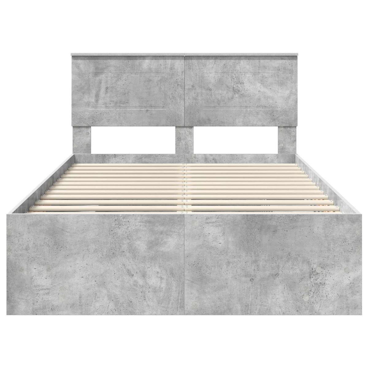 Bettrahmen Betongrau 120 x 200 cm Holzwerkstoff