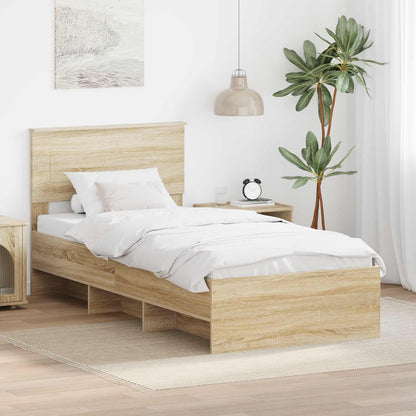 Bettrahmen Sonoma-Eiche 75 x 190 cm Holzwerkstoff