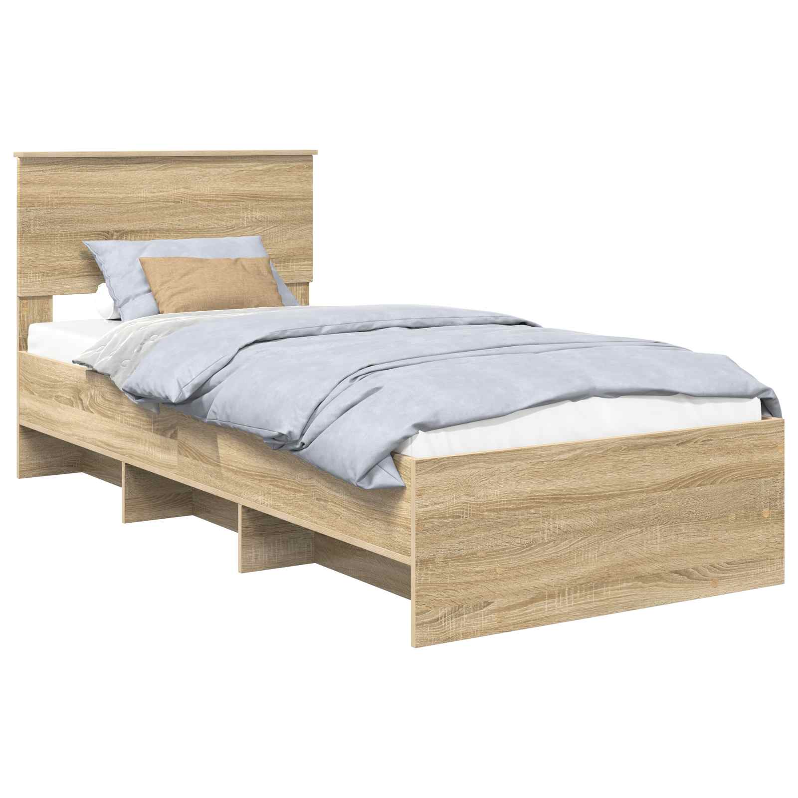 Bettrahmen mit Kopfteil Sonoma-Eiche 80 x 200 cm Holzwerkstoff