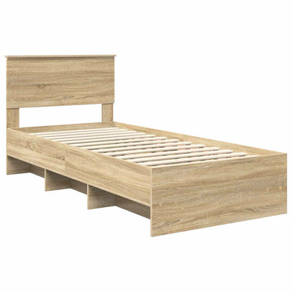 Bettrahmen Sonoma-Eiche 75 x 190 cm Holzwerkstoff