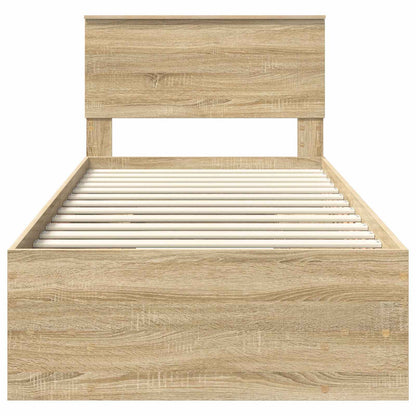 Bettrahmen Sonoma-Eiche 75 x 190 cm Holzwerkstoff