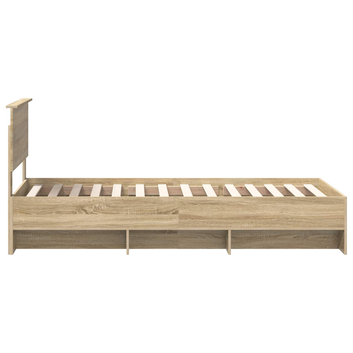 Bettrahmen Sonoma-Eiche 75 x 190 cm Holzwerkstoff