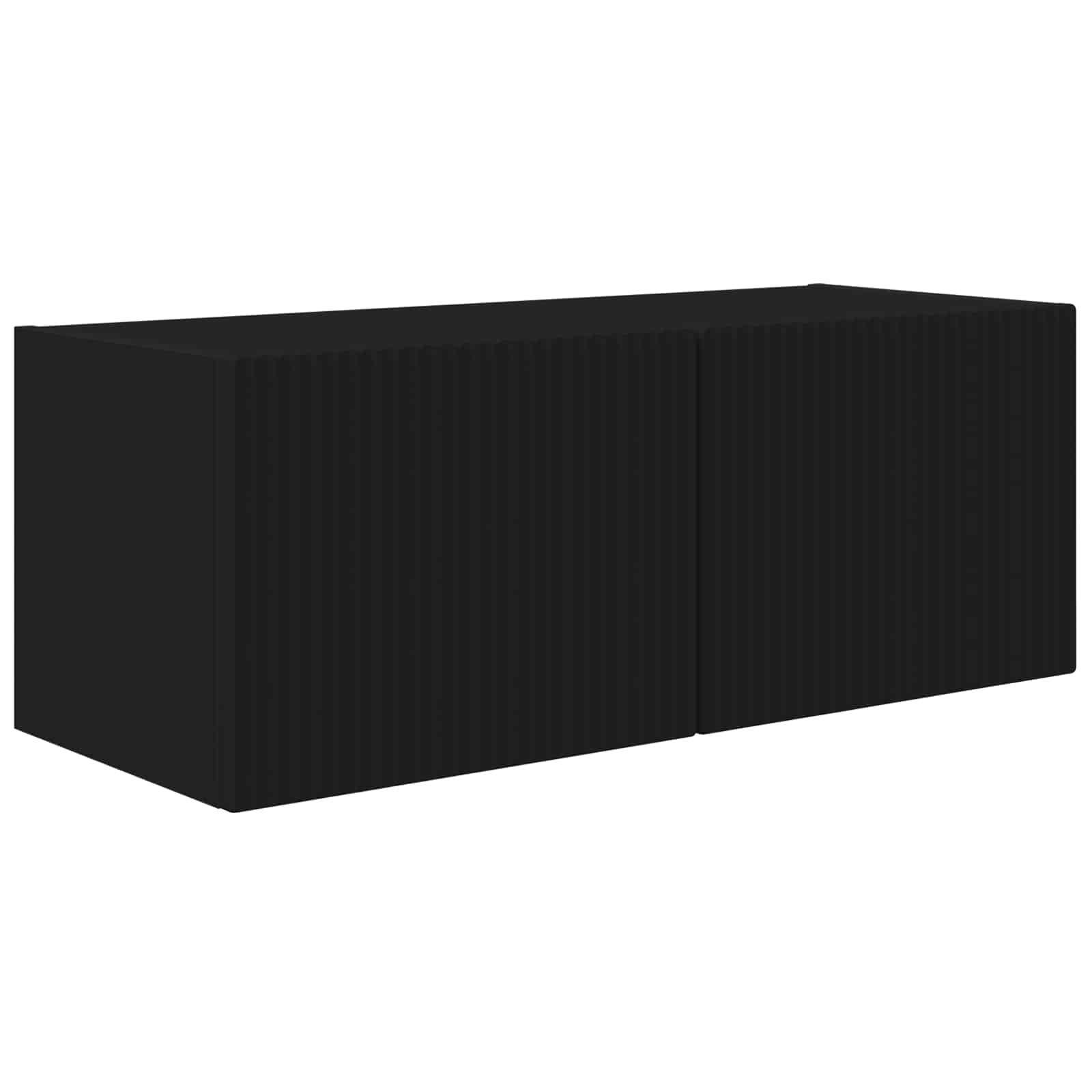 TV-Wandregal-Set 4 stk. Schwarz Holzwerkstoff