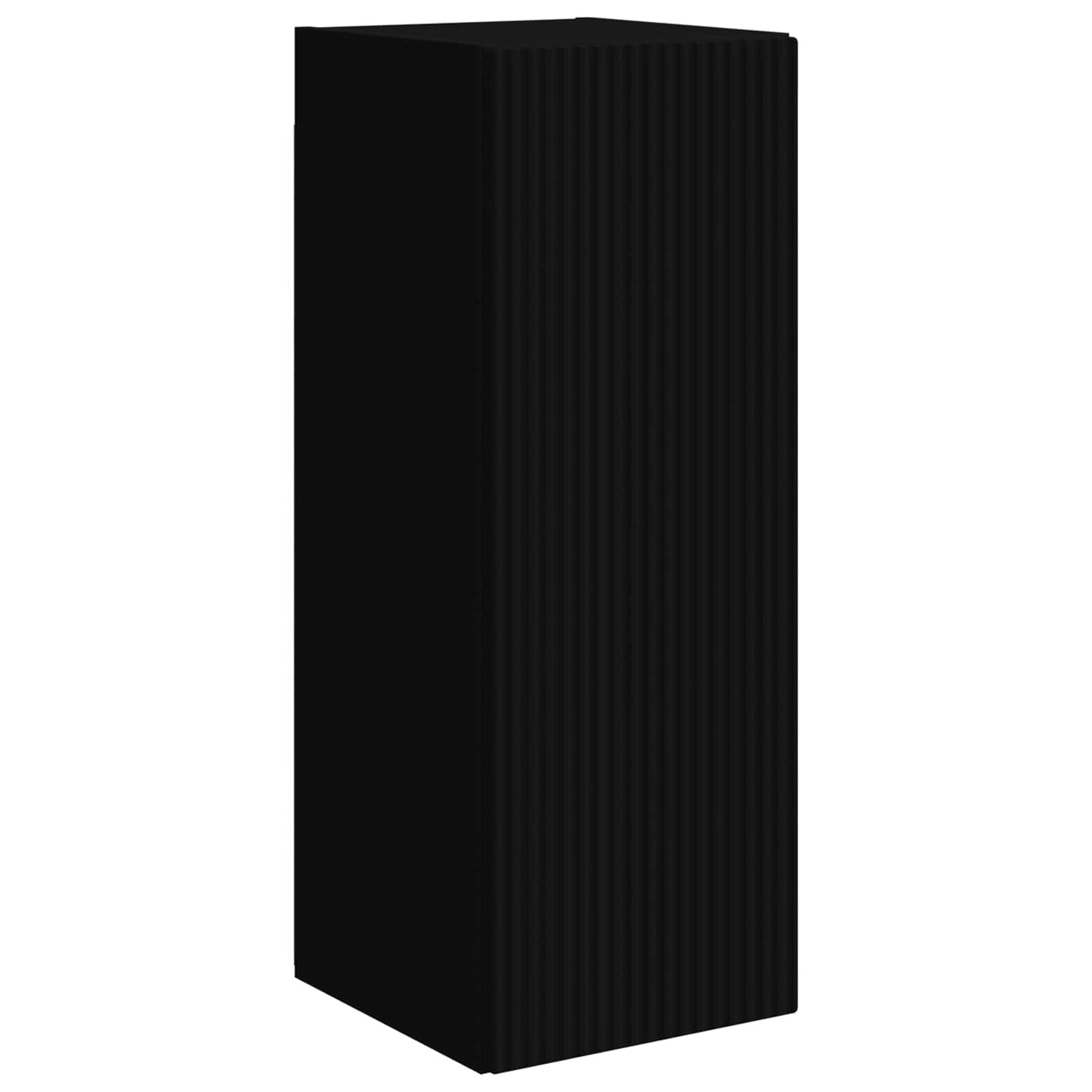 TV-Wandregal-Set 4 stk. Schwarz Holzwerkstoff