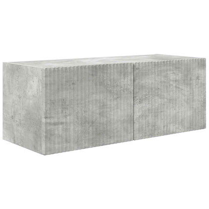 TV-Wandregal-Set 4 stk. Beton Grau Holzwerkstoff