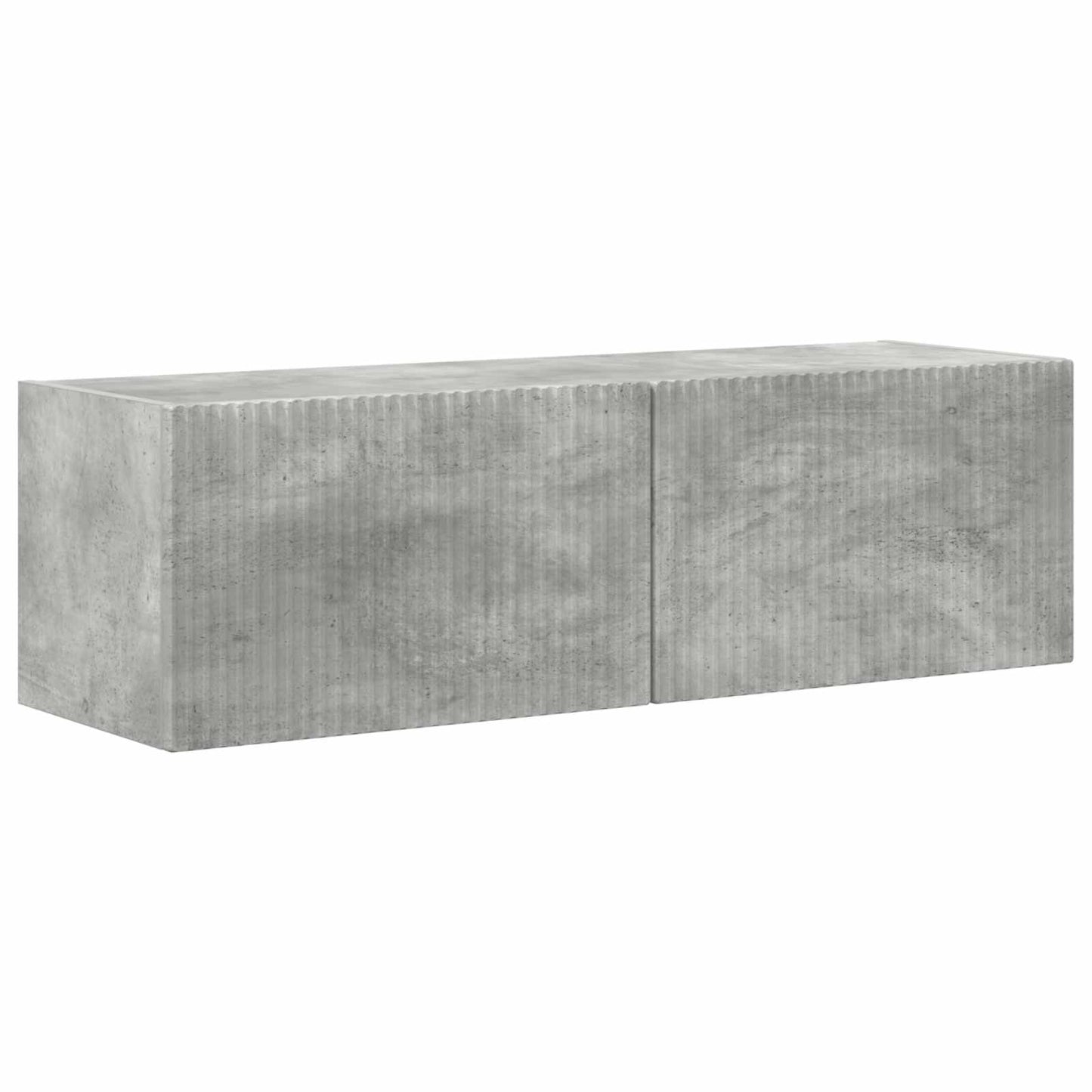 TV-Wandregal-Set Wandmontiert 4 pcs Beton Grau Holzwerkstoff