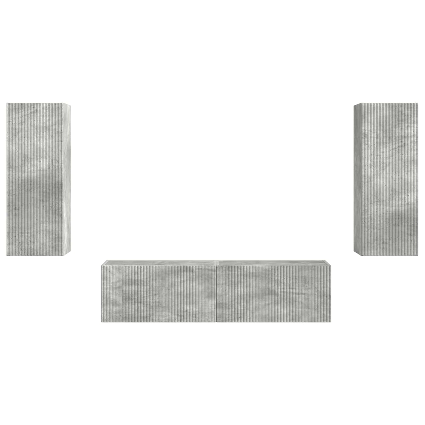 TV-Schrankset 2 stk. Beton Grau Holzwerkstoff