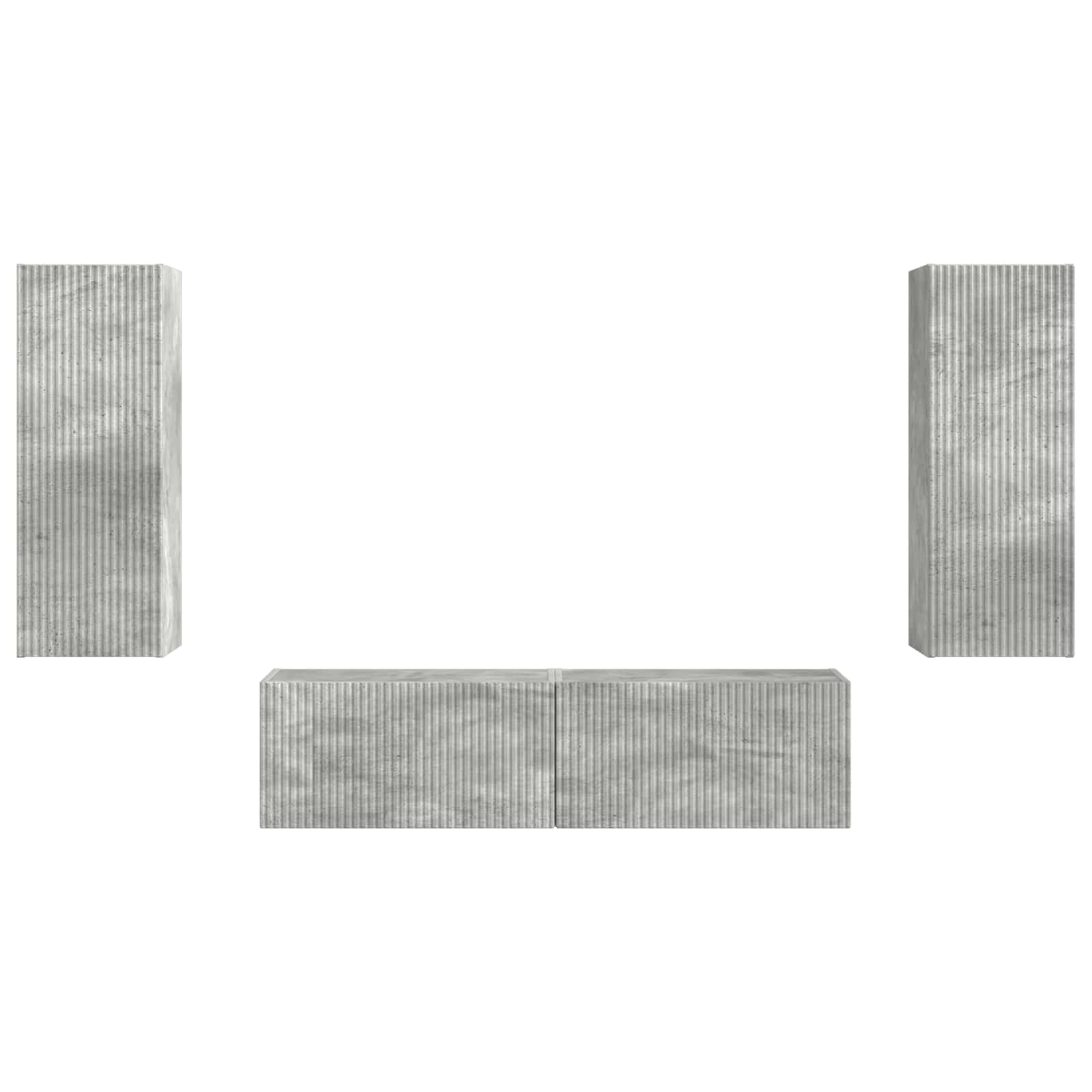 TV-Schrankset 2 stk. Beton Grau Holzwerkstoff