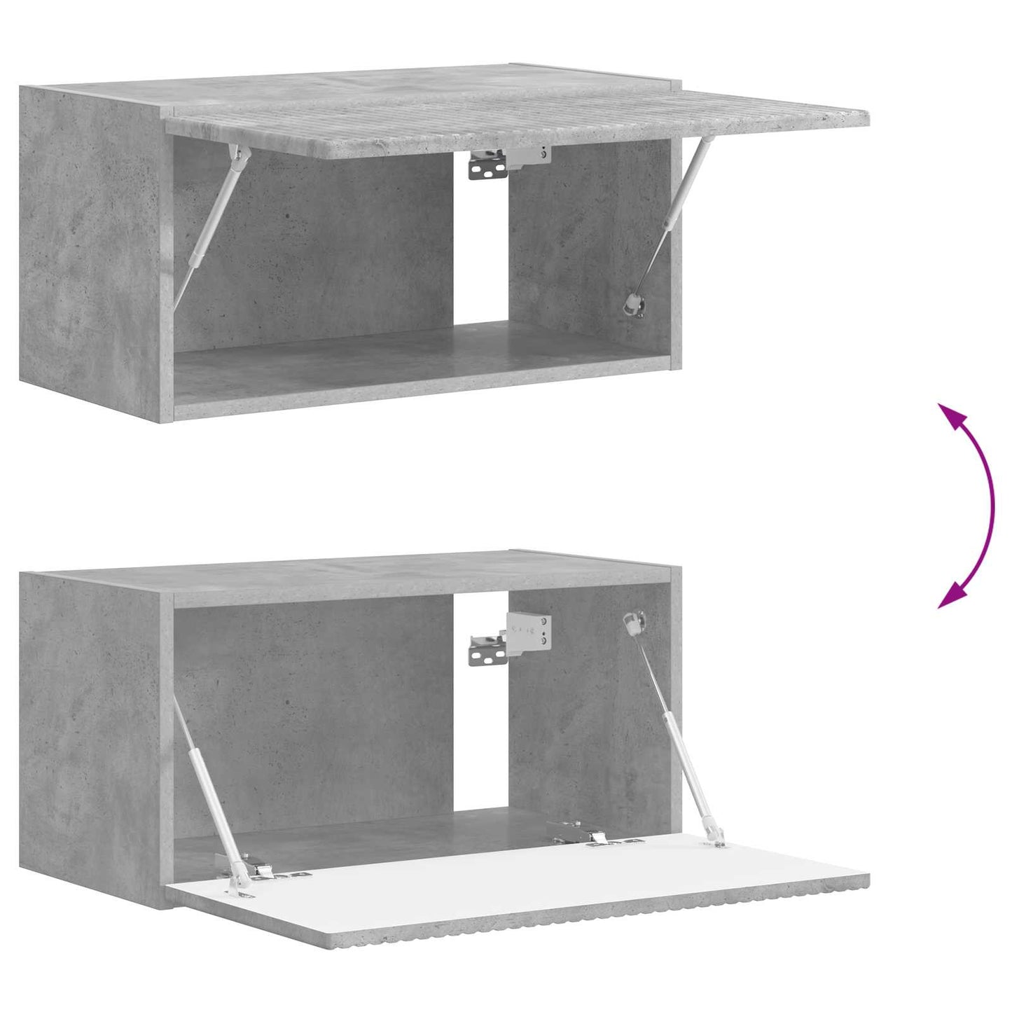 TV-Schrankset 2 stk. Beton Grau Holzwerkstoff