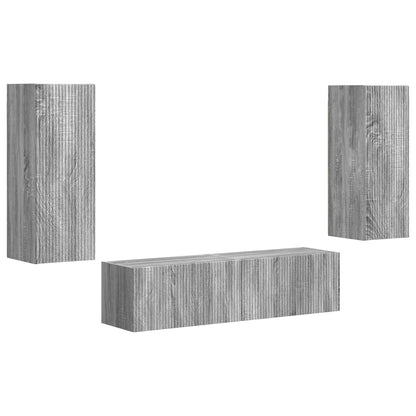 TV-Schrankset 2 stk. Graues Sonoma
