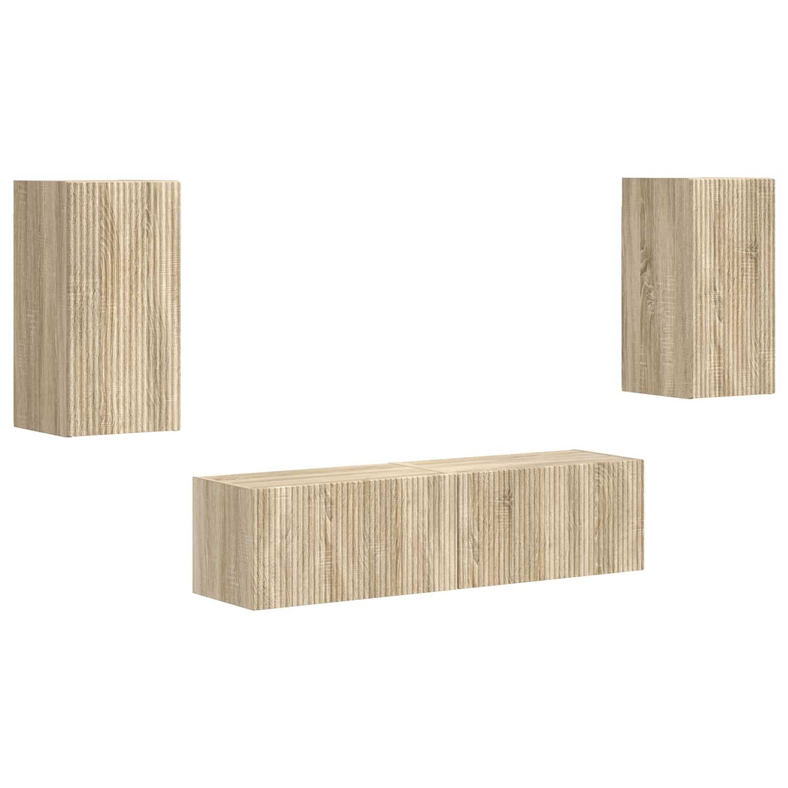 TV-Schrankset 4 pcs Sonoma-Eiche Holzwerkstoff