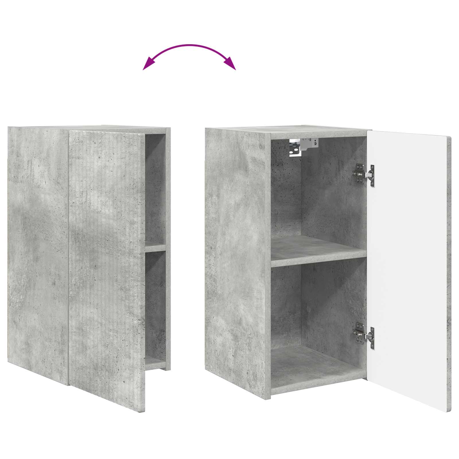 TV-Schrankset 4 stk. Beton Grau Holzwerkstoff