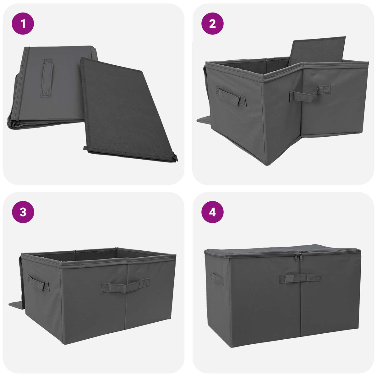 Aufbewahrungsbox 6 stk. Vliesstoff 60 x 43 x 35 cm 90,3 L