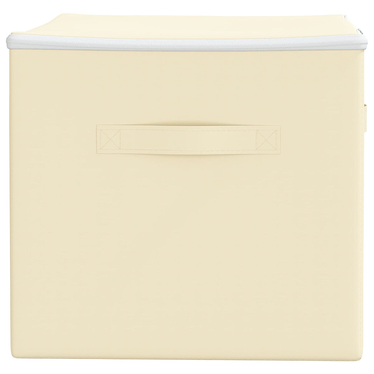 Aufbewahrungsbox 2 stk. Vliesstoff 55 x 35 x 32 cm 61,6 L Creme