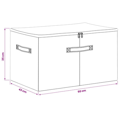 Aufbewahrungsbox 6 stk. Vliesstoff 60 x 43 x 35 cm 90,3 L Creme