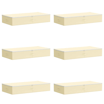 Aufbewahrungsbox 6 stk. Vliesstoff 90 x 48 x 15 cm 64,8 L Creme