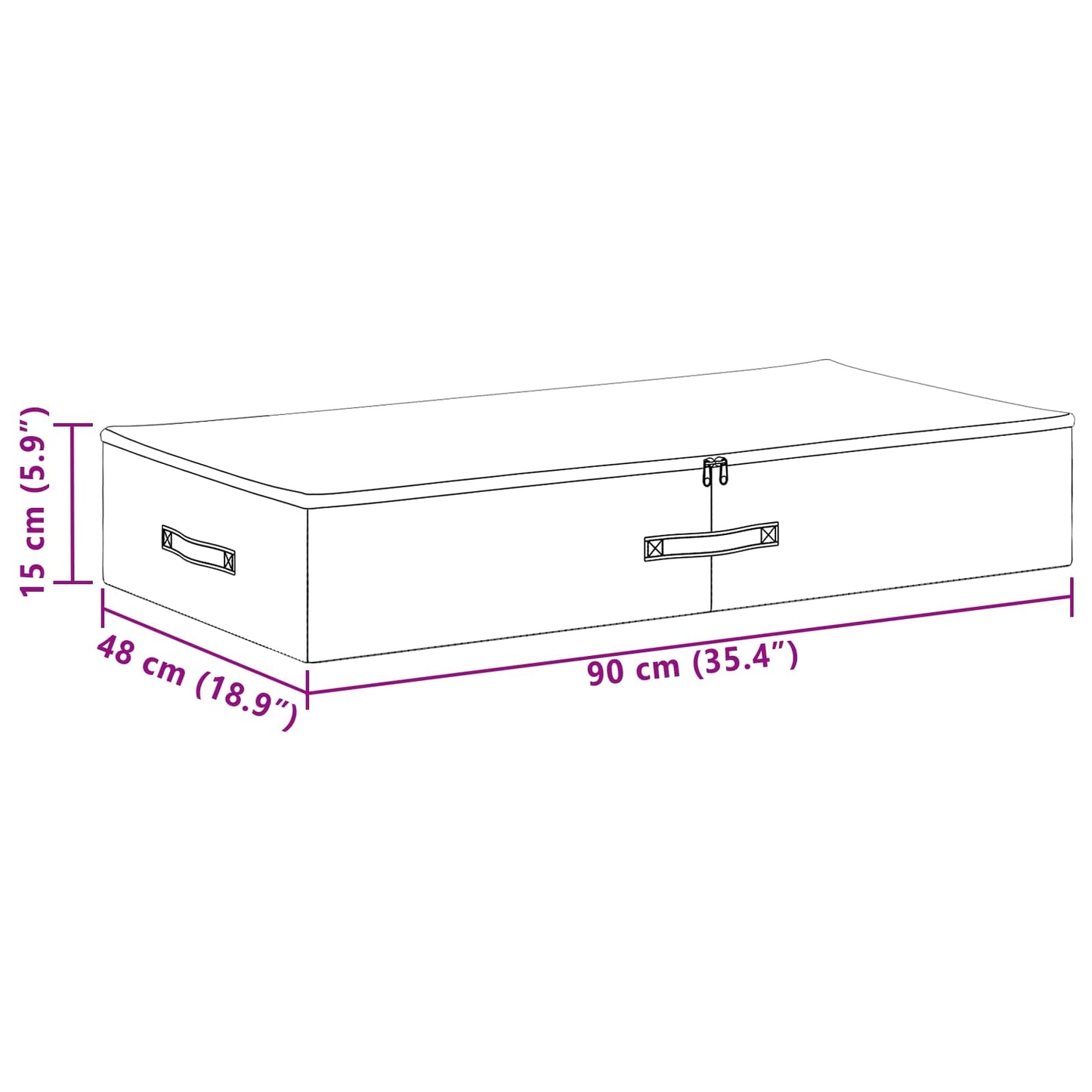 Aufbewahrungsbox 6 Stk. Vliesstoff 90 x 48 x 15 cm 64,8 L Creme