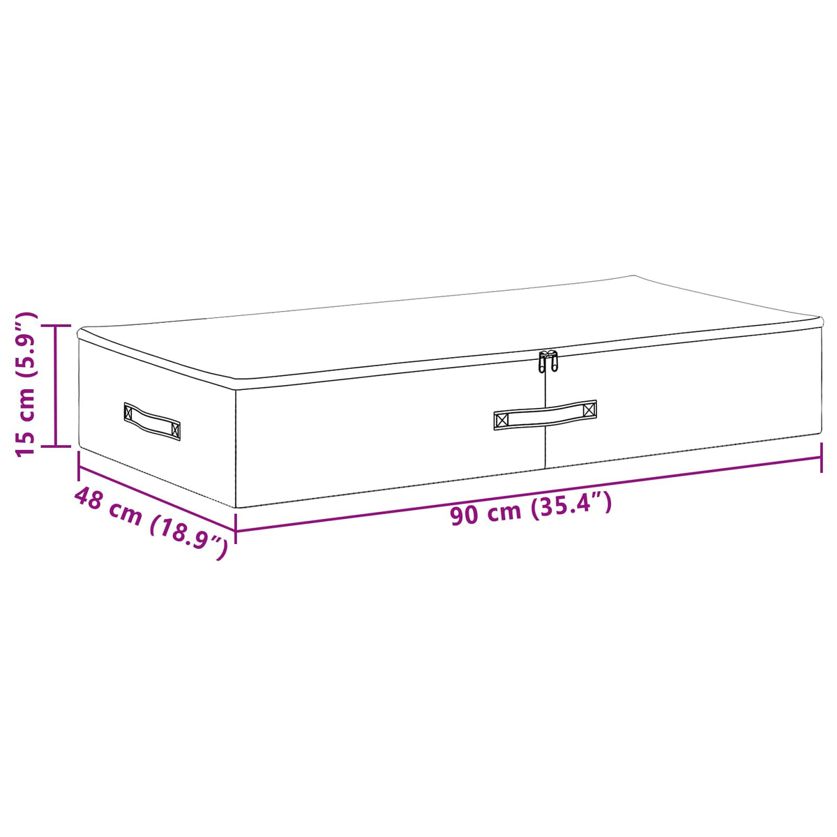 Aufbewahrungsbox 6 stk. Vliesstoff 90 x 48 x 15 cm 64,8 L Creme