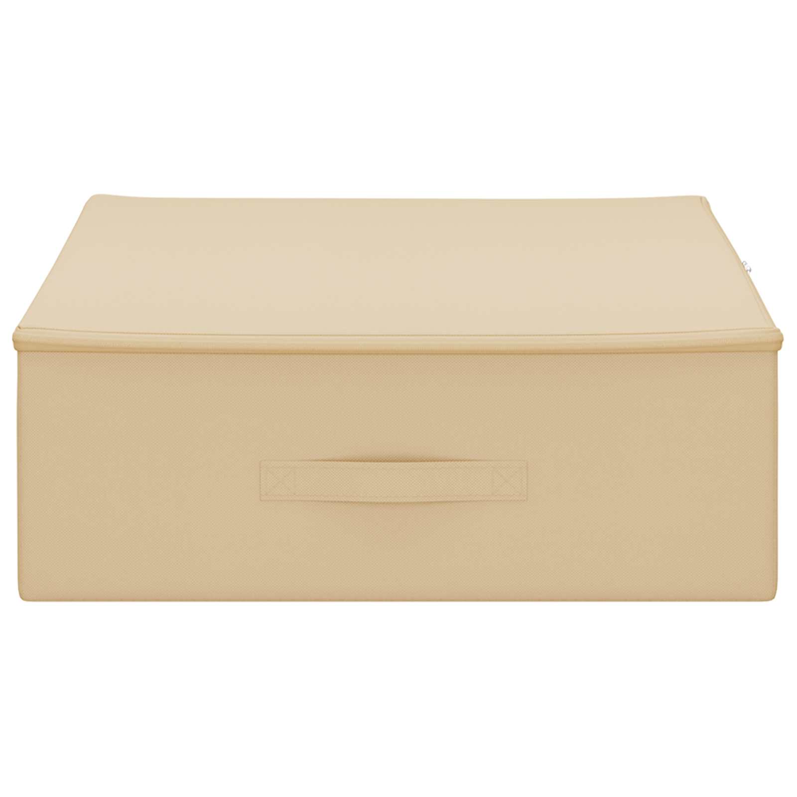 Aufbewahrungsbox 2 Stk. Vliesstoff 100 x 50 x 18 cm 90 l Creme