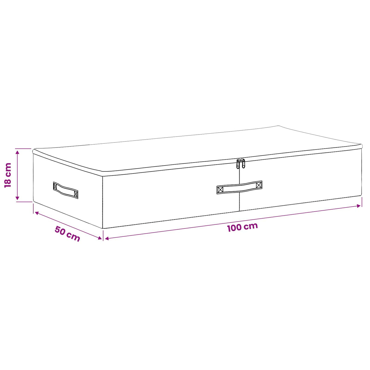 Aufbewahrungsbox 6 stk. Vliesstoff 100 x 50 x 18 cm 90 l Creme