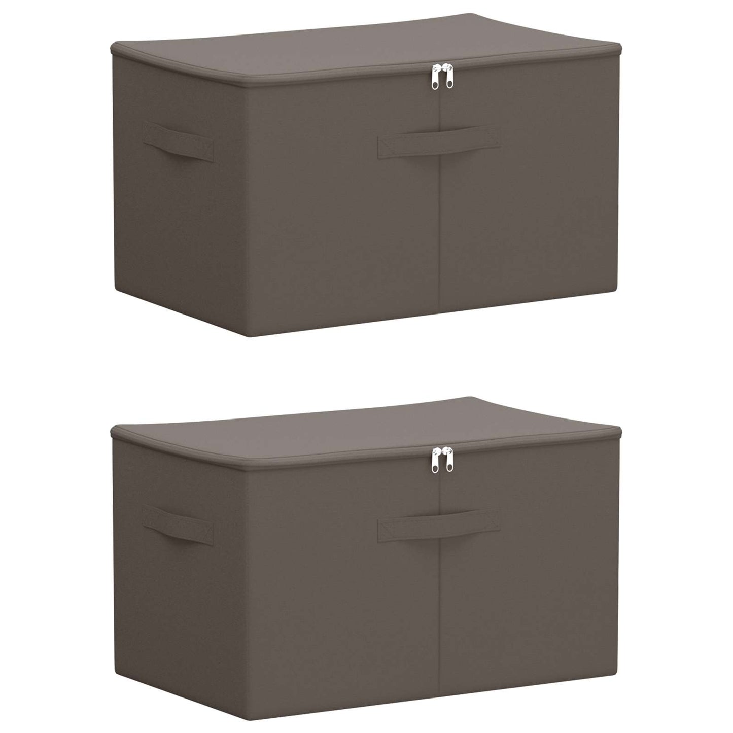 Aufbewahrungsbox 2 Stk. Vliesstoff 55 x 35 x 32 cm 61,6 L Grau