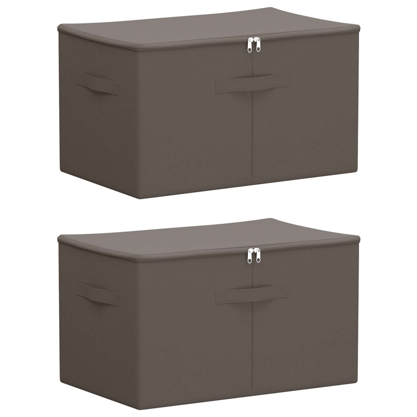 Aufbewahrungsbox 2 Stk. Vliesstoff 60 x 43 x 35 cm 90,3 L Grau