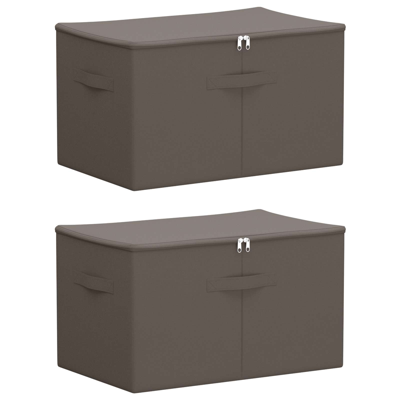 Aufbewahrungsbox 2 Stk. Vliesstoff 60 x 43 x 35 cm 90,3 L Grau