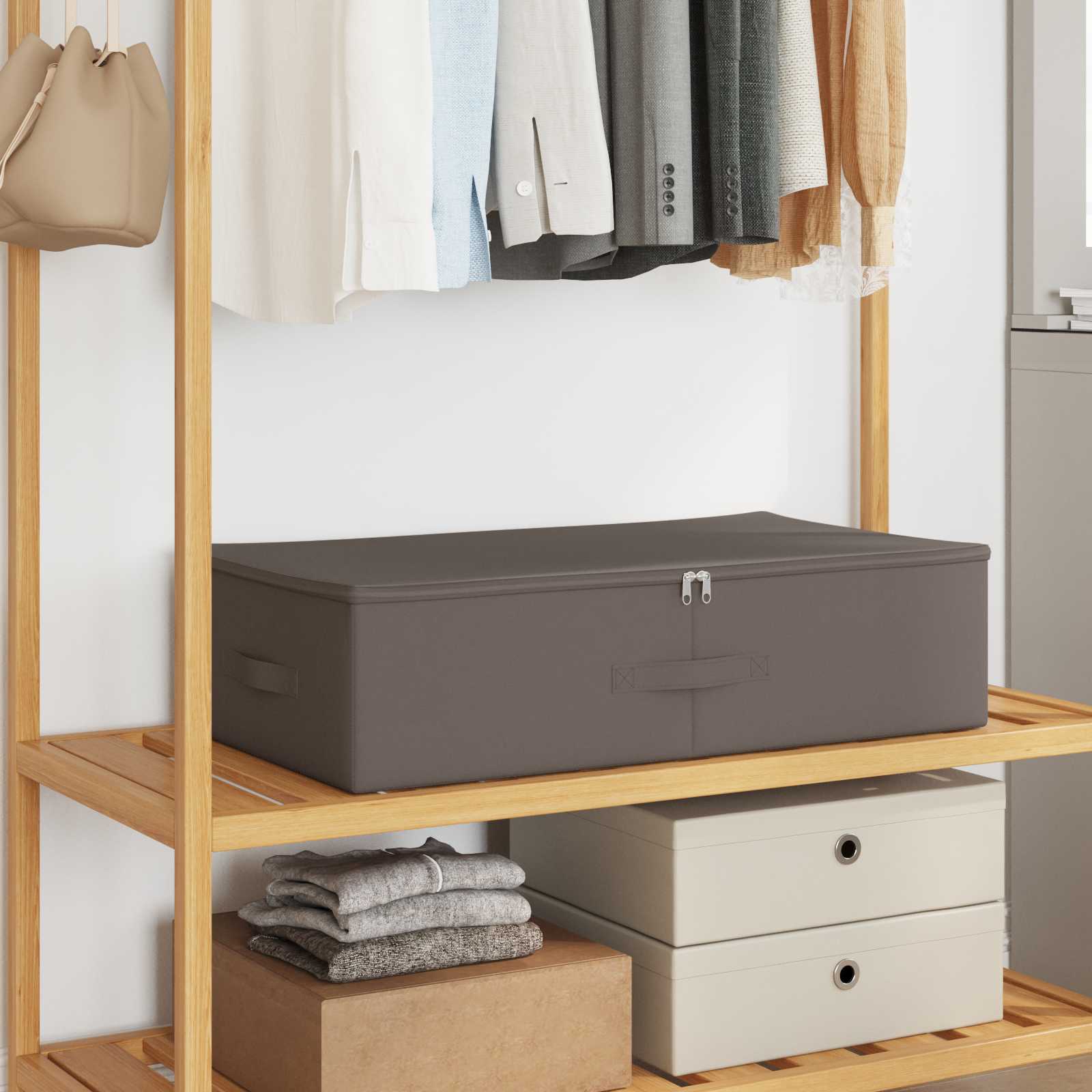 Aufbewahrungsbox 6 Stk. Vliesstoff 70 x 40 x 18 cm 50,4 L Grau