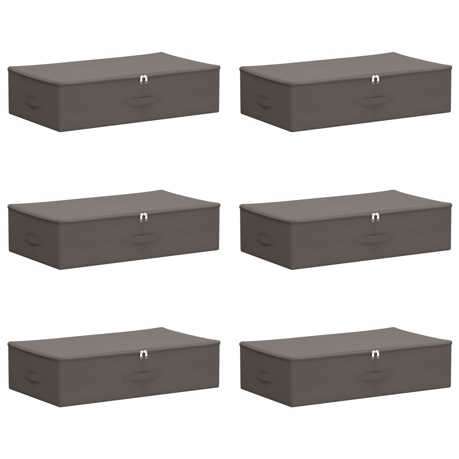 Aufbewahrungsbox 6 Stk. Vliesstoff 70 x 40 x 18 cm 50,4 L Grau