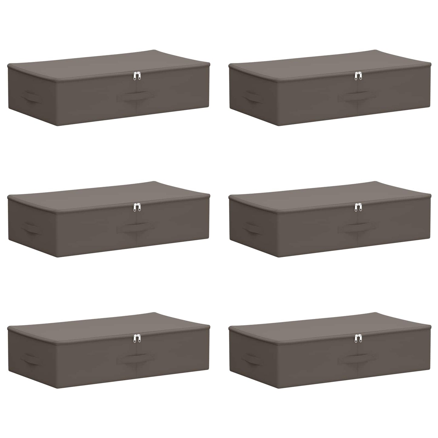 Aufbewahrungsbox 6 stk. Vliesstoff 70 x 40 x 18 cm 50,4 L Grau