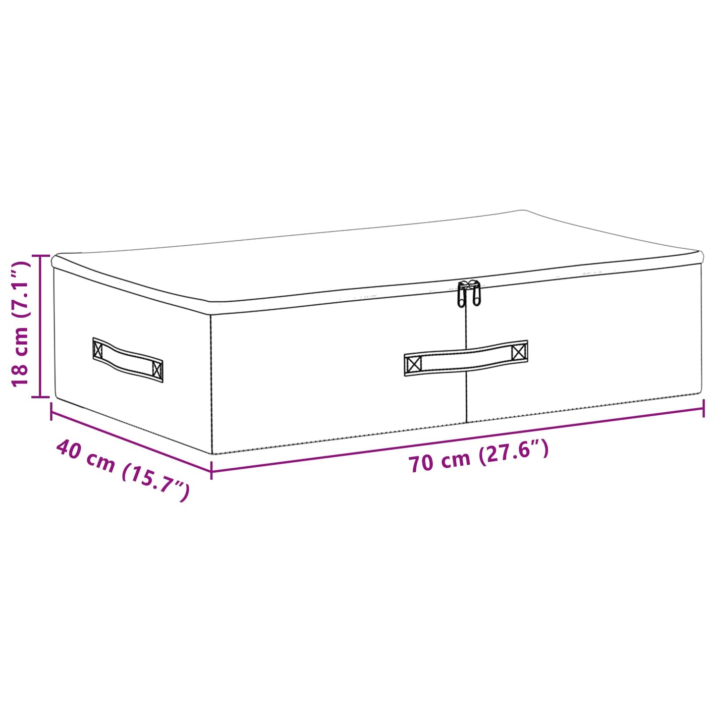 Aufbewahrungsbox 6 Stk. Vliesstoff 70 x 40 x 18 cm 50,4 L Grau