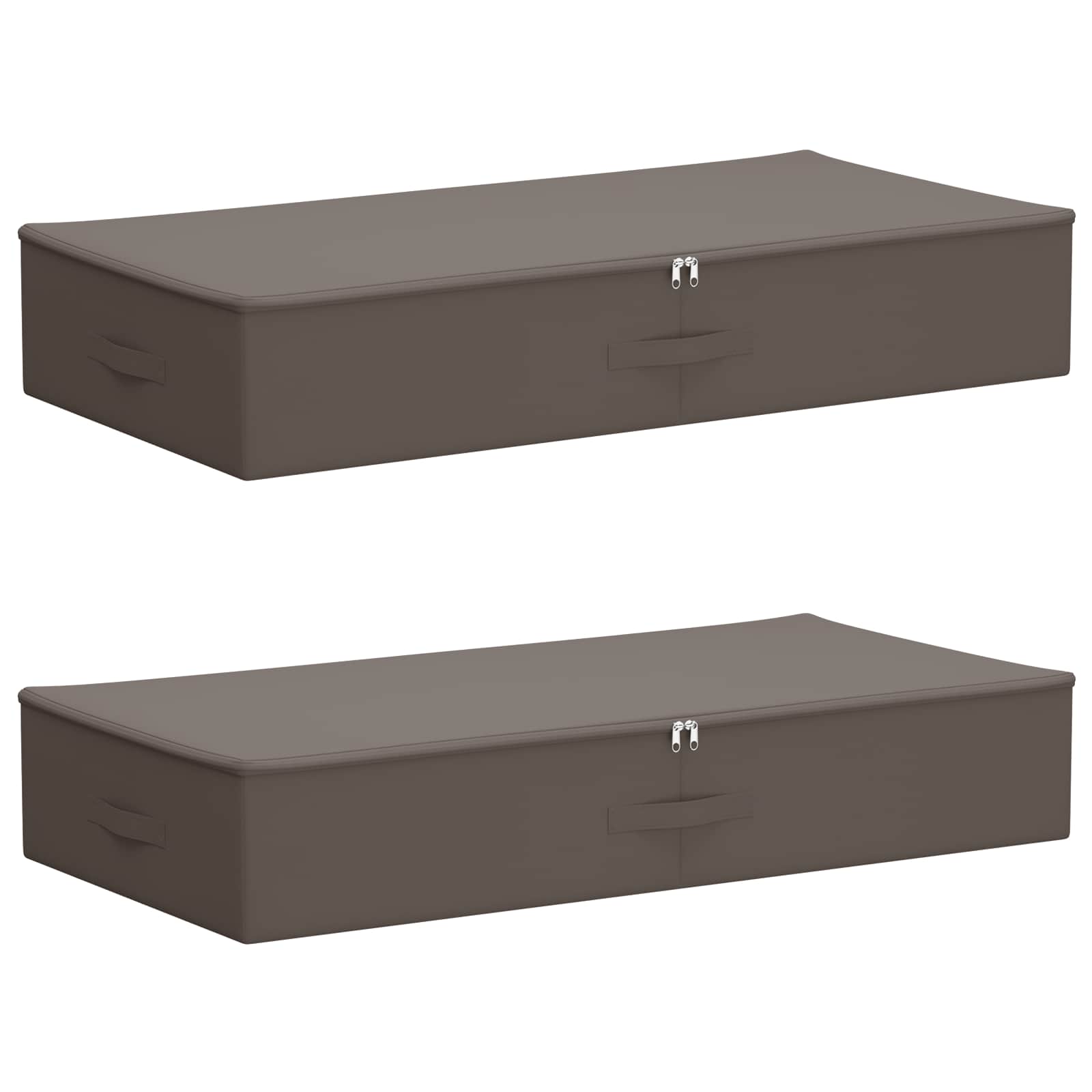 Aufbewahrungsbox 2 Stk. Vliesstoff 90 x 48 x 15 cm 64,8 L Grau