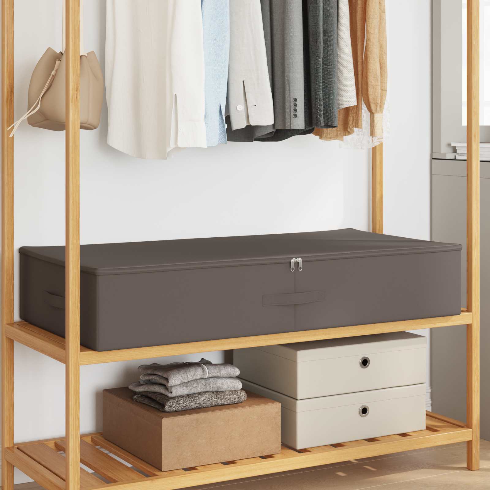 Aufbewahrungsbox 6 Stk. Vliesstoff 90 x 48 x 15 cm 64,8 L Grau