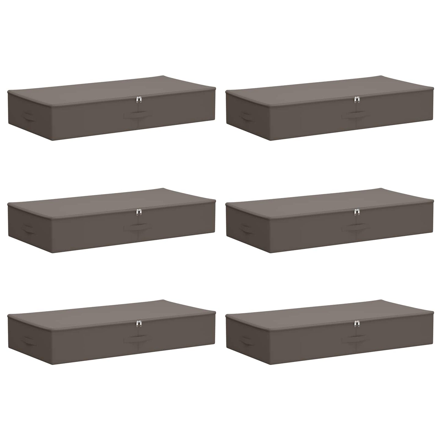 Aufbewahrungsbox 6 stk. Vliesstoff 90 x 48 x 15 cm 64,8 L Grau