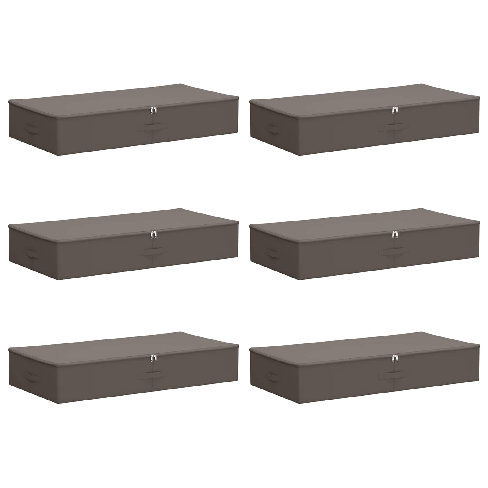 Aufbewahrungsbox 6 Stk. Vliesstoff 100 x 50 x 18 cm 90 l Grau