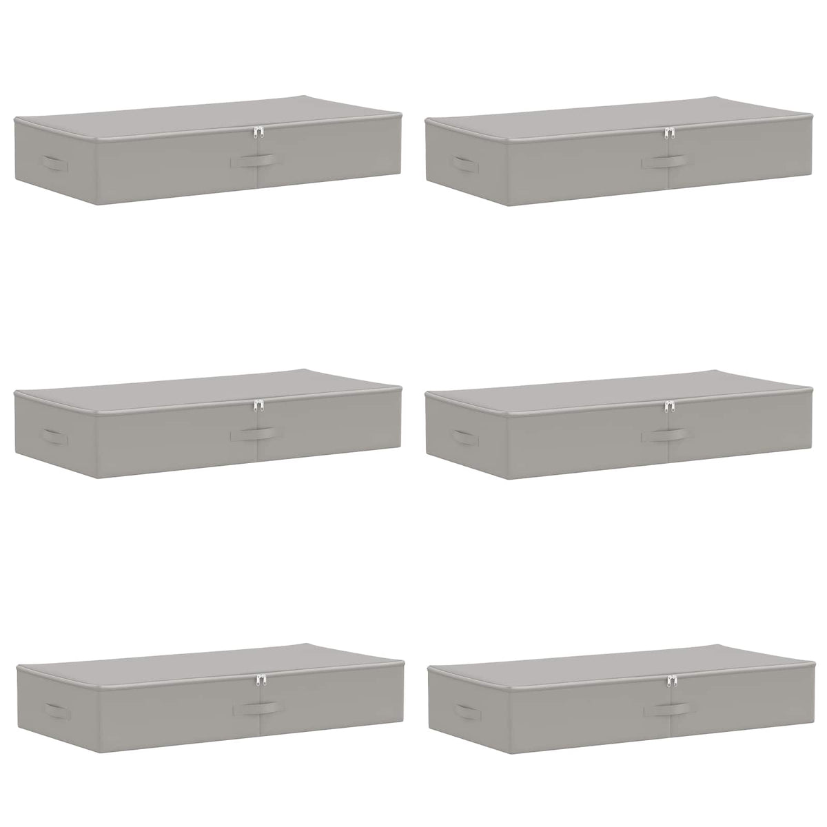 Aufbewahrungsbox 6 stk. Vliesstoff 100 x 50 x 18 cm 90 l Grau