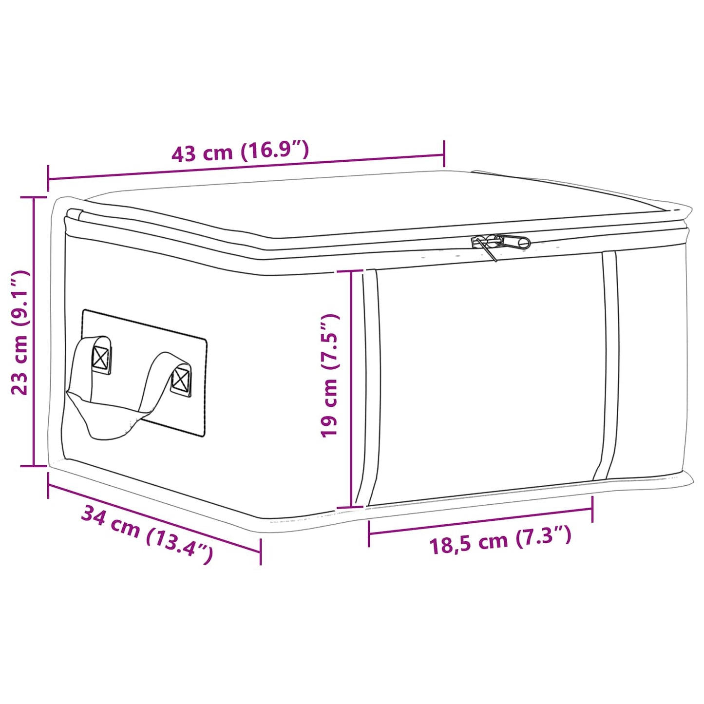 Aufbewahrungsbox mit transparentem Seitenfenster 6 Stk. 33,6 L