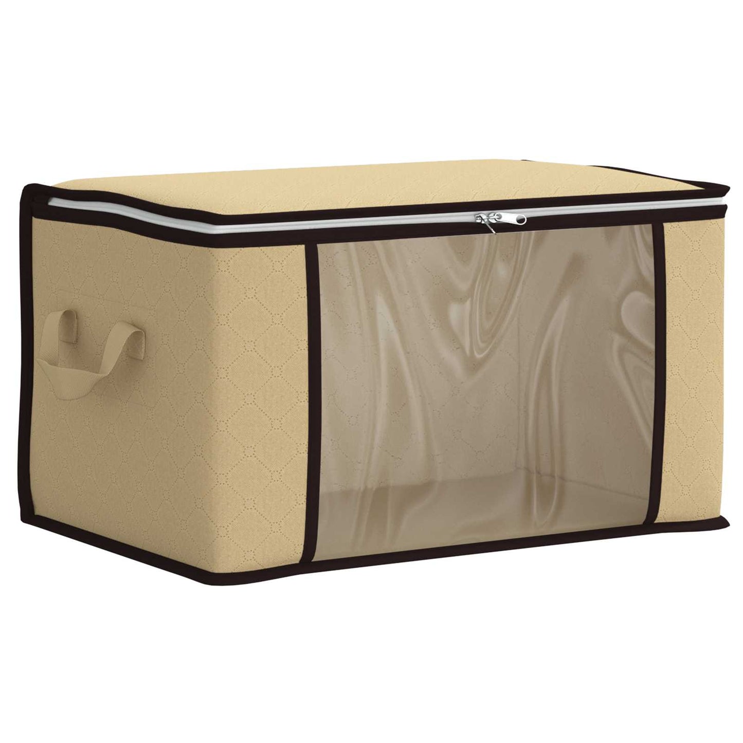 Aufbewahrungsbox mit transparentem Seitenfenster Creme