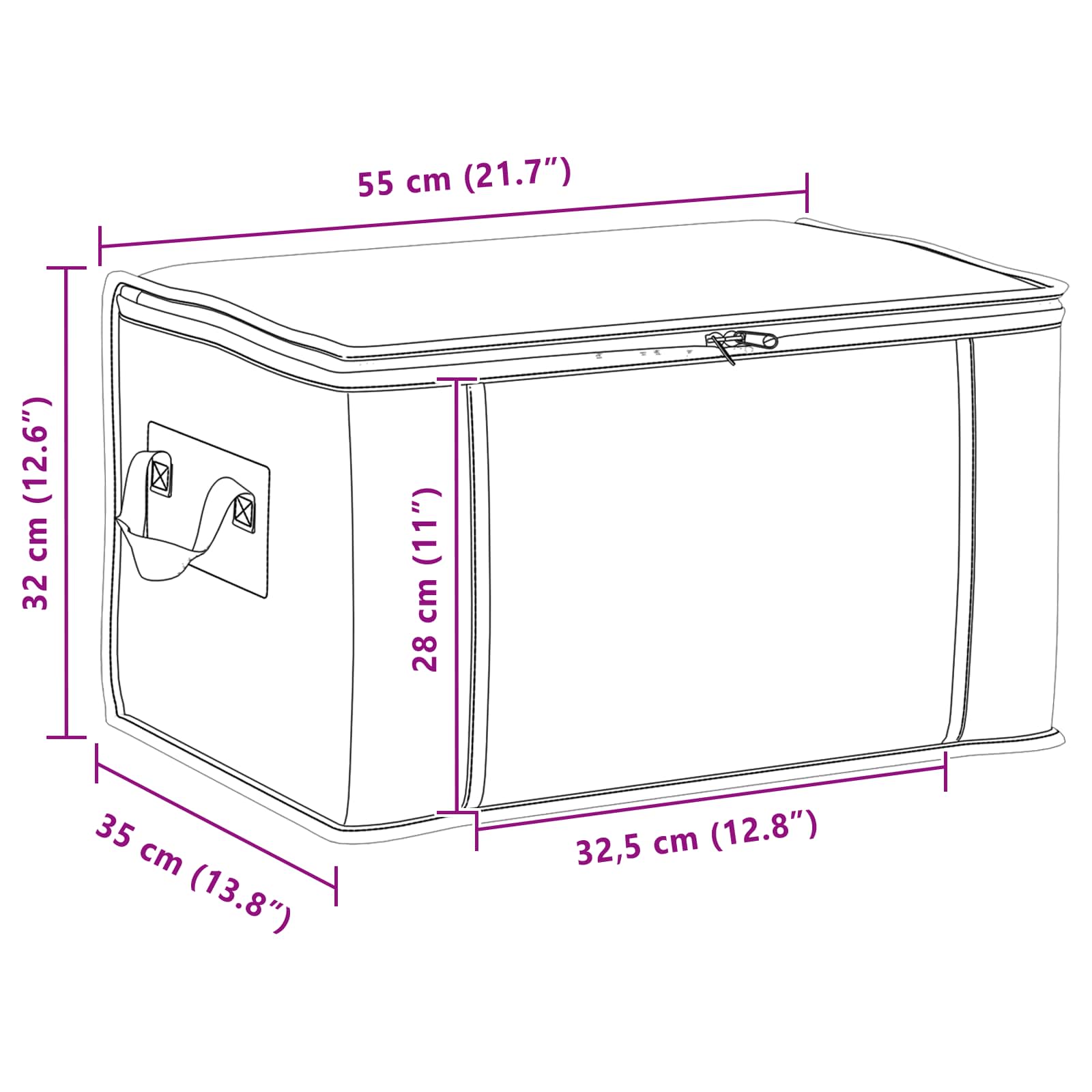 Aufbewahrungsbox mit transparentem Seitenfenster 6 stk. 61,6 L