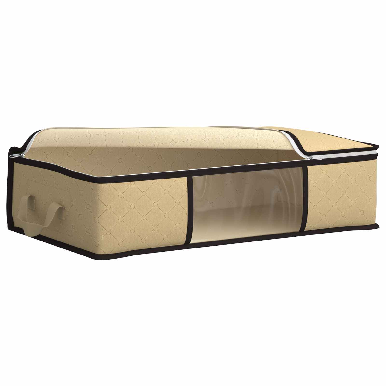 Aufbewahrungsbox mit transparentem Seitenfenster Creme